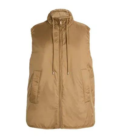 Weekend Max Mara Reversible Gilet In Beige