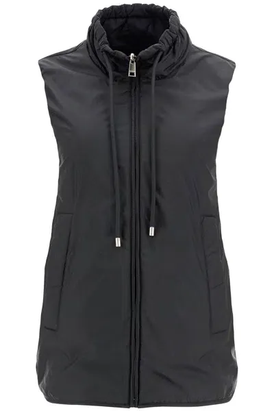 Weekend Max Mara Reversible Water-resistant Canvas Vest In Black