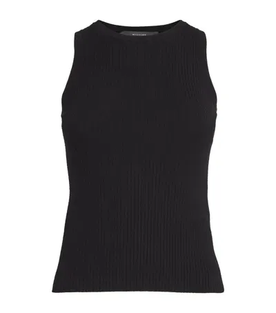 Weekend Max Mara Ribbed Sweater Tank Top In Black