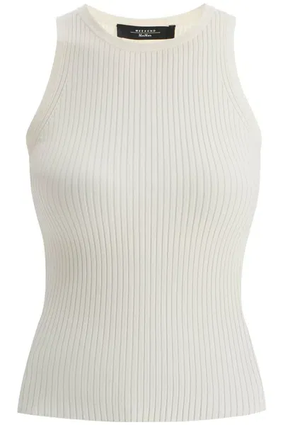 Weekend Max Mara 'ribbed Top Olimpo In In Black