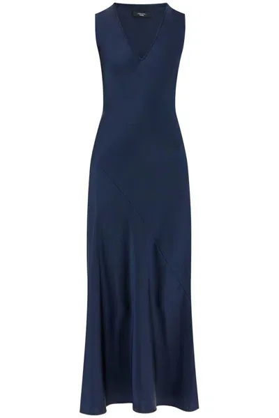 Weekend Max Mara 'satin Column Dress 'giubba In Blue