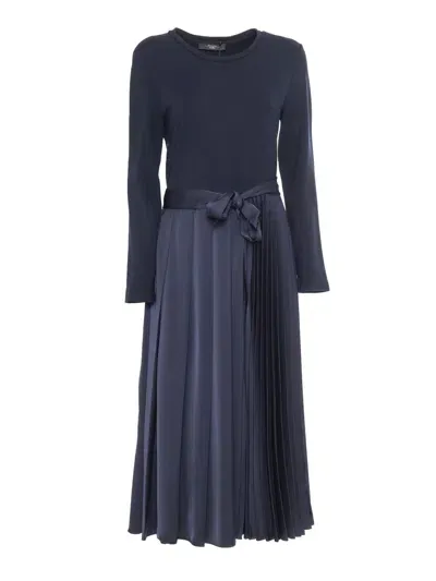 Weekend Max Mara Sheree Navy Jersey Dress In Blue