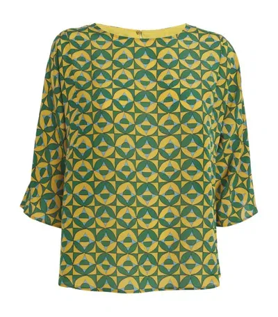 Weekend Max Mara Silk Printed Blouse In Multi