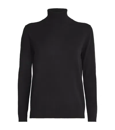 Weekend Max Mara Silk-wool Rollneck Sweater In Black