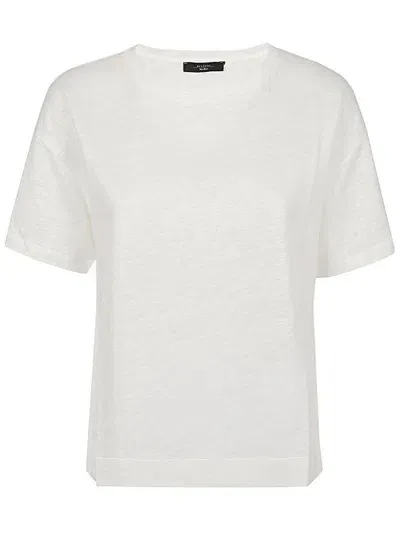 Weekend Max Mara Straight Fit Crewneck Blouse In White