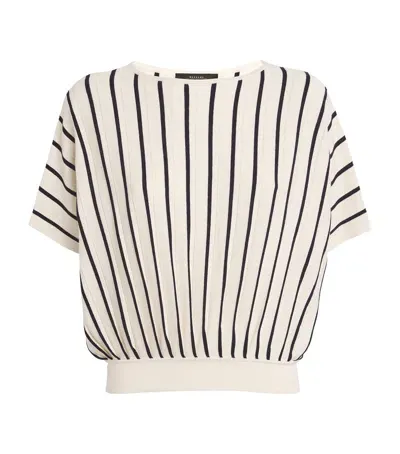 Weekend Max Mara Striped Sweater In Blue