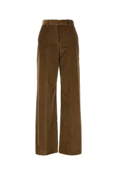 Weekend Max Mara Tania Straight Leg Pants In Brown