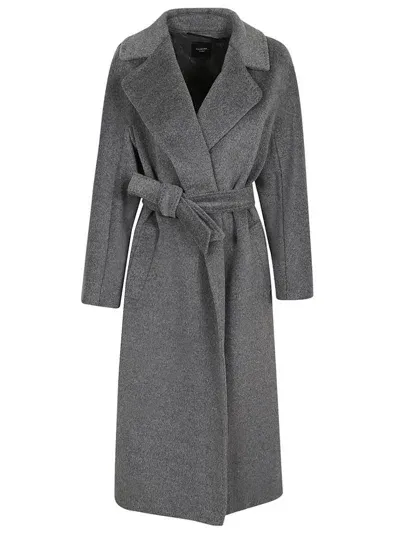 Weekend Max Mara Tempera Belted In Grey