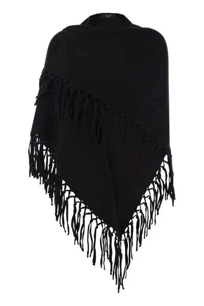 Weekend Max Mara Tornado - Wool Triangle Shawl In Black