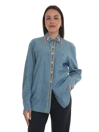 Weekend Max Mara Udine Blouse In Medium Denim