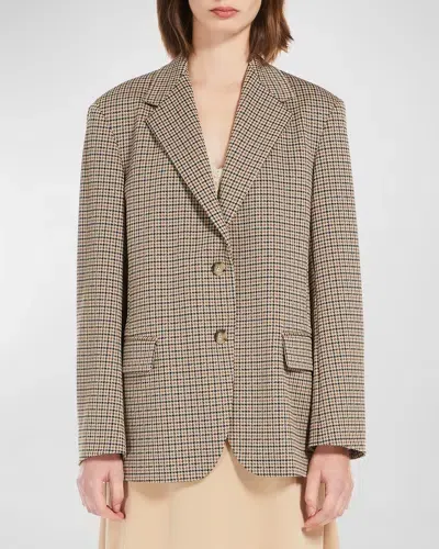 Weekend Max Mara Veletta Houndstooth Jacket In Multicolor