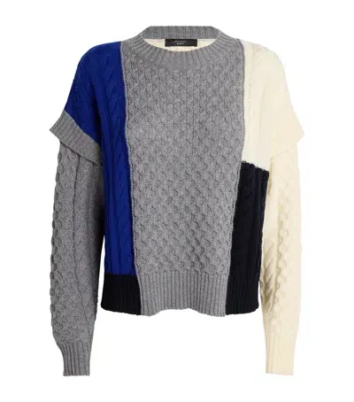 Weekend Max Mara Virgin Wool Sweater In Blue