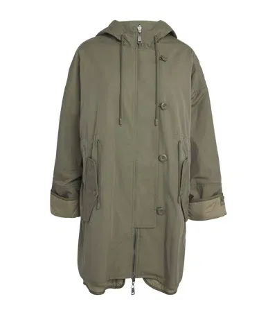 Weekend Max Mara Water-repellent Reversible Jacket In Green