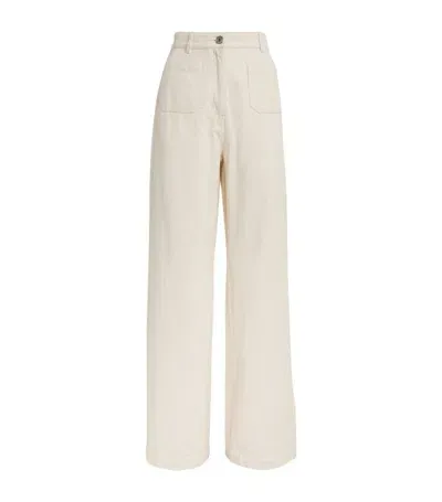 Weekend Max Mara Wide-leg Jeans In Beis Claro