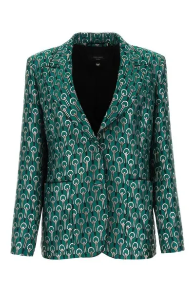 Weekend Max Mara Embroidered Jacquard Zulia Blazer In Multicolor