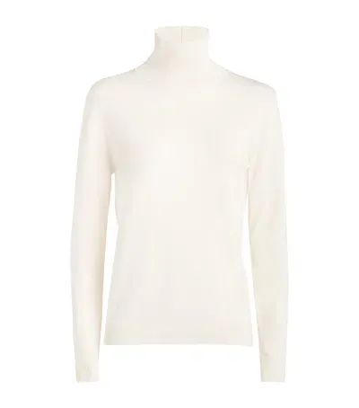 Weekend Max Mara Wool-blend Rollneck Sweater In White