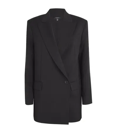 Weekend Max Mara Wool Double-breasted Blazer In Black