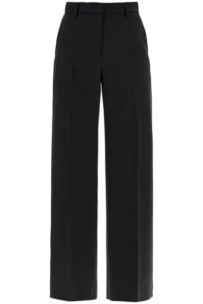 Weekend Max Mara Wool Palazzo Trousers In Black