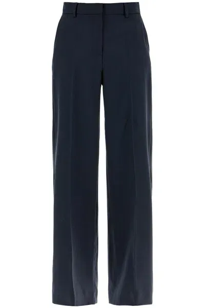 Weekend Max Mara Wool Palazzo Trousers In Blue