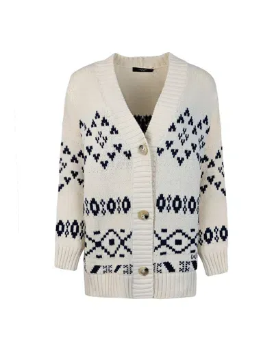 Weekend Maxmara Cardigan Acacia In Cotone Jacquard In 001