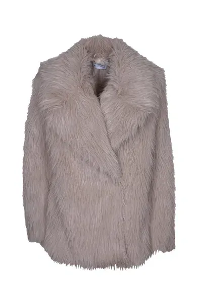 Weili Zheng All-over Fur Applique Jacket In Ecru