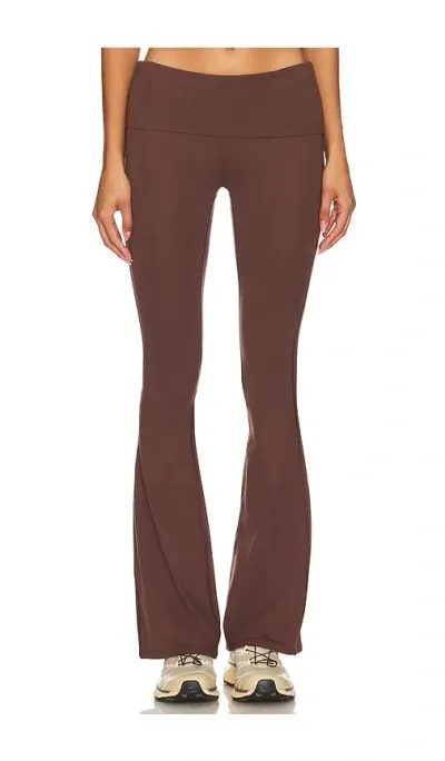 Wellbeing + Beingwell Loungewell Light Hawley Foldover Pant In Brown