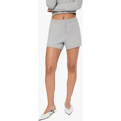 Weworewhat Button Front Short In Gray