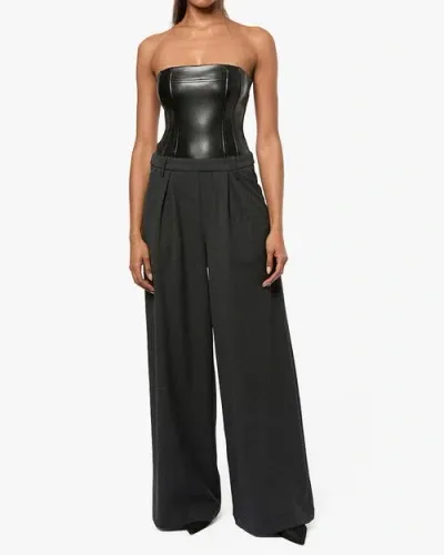 Weworewhat Corset Wide Leg Jumpsuit In Black