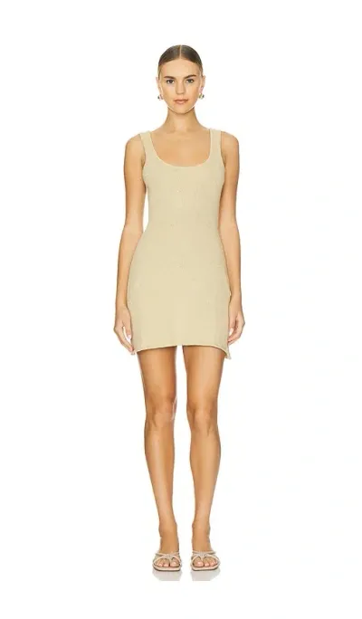 Weworewhat Cowl Mini Dress In Pale Gold