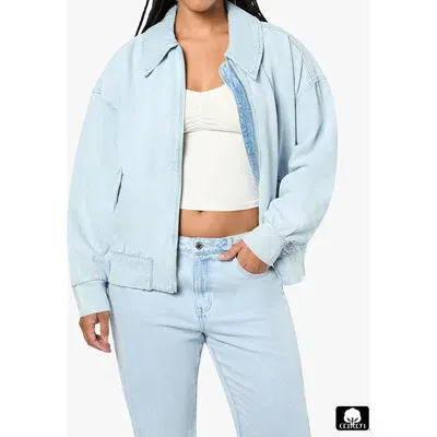 Weworewhat Denim Bomber Jacket In Super Light