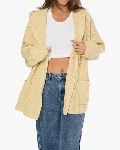 Weworewhat Double Breasted Cardigan In Wheat