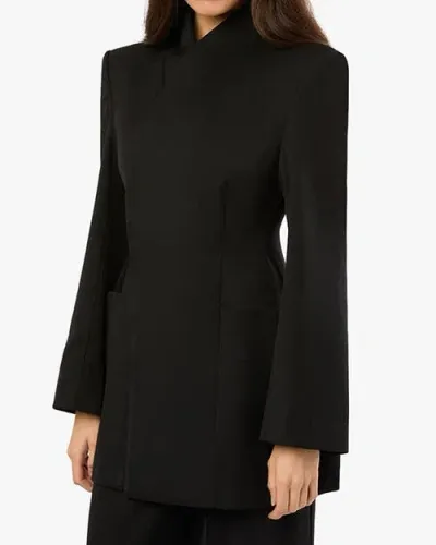 Weworewhat Hour Glass Blazer Jacket In Black