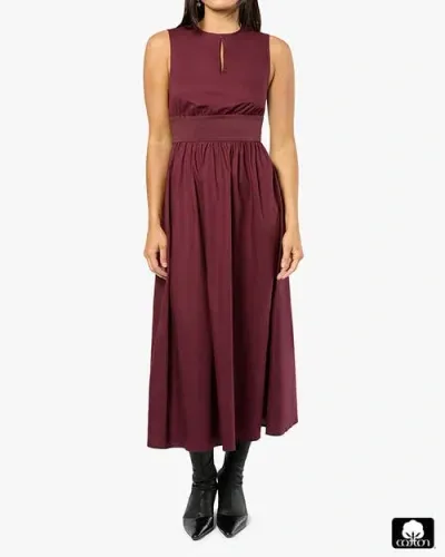 Weworewhat Keyhole Midi Dress In Eggplant