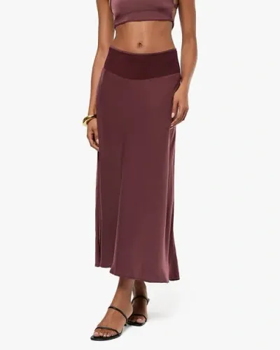 Weworewhat Midi Chiffon Cutout Skirt In Merlot