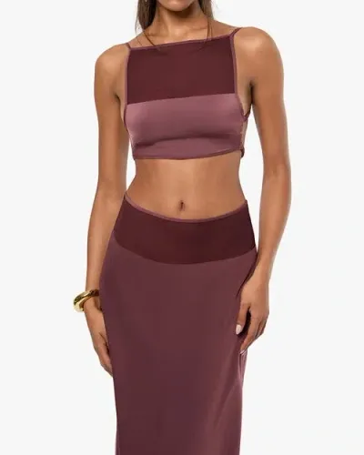 Weworewhat Square Neck Cami Top In Merlot