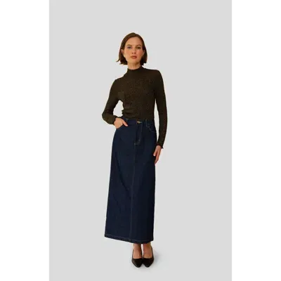 Whimsy + Row Alanis Skirt In Dark Denim