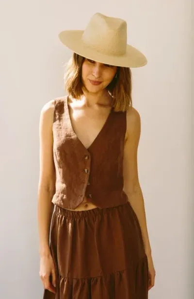 Whimsy + Row Bowie Vest In Chocolate