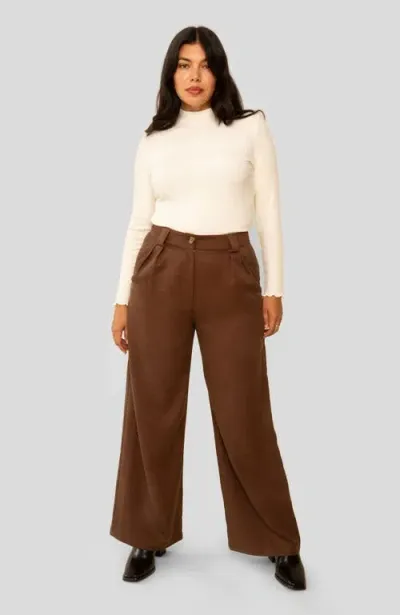 Whimsy + Row Leanna Pant In Chocolate