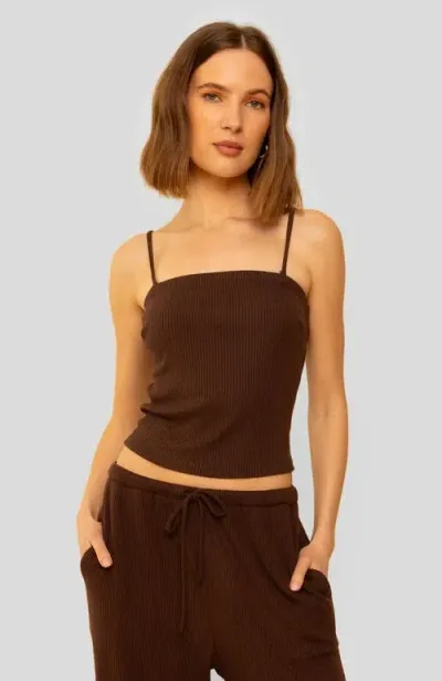 Whimsy + Row Mina Top In Chocolate