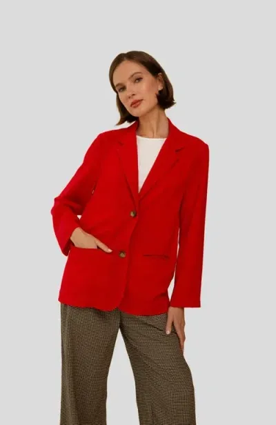 Whimsy + Row Parker Blazer In Red