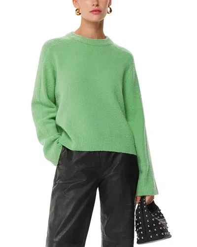 Whistles Alana Crewneck Sweater In Green