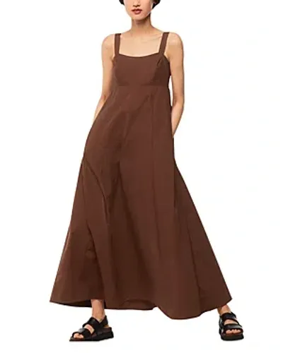 Whistles Anna Midi Dress In Brown