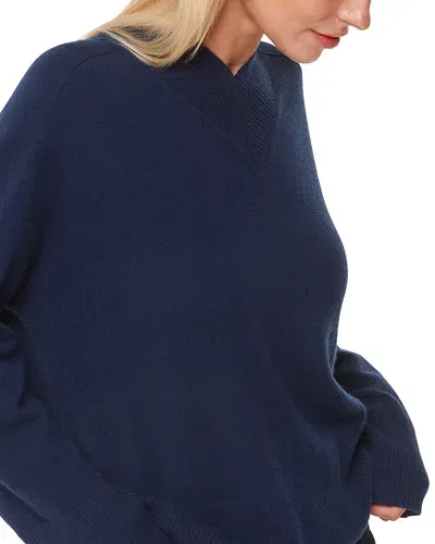 Whistles Cashmere V Neck Sweater In Navy