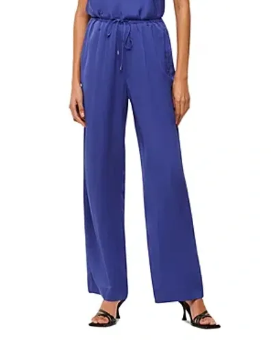 Whistles Clara Wide Leg Pants In Blue