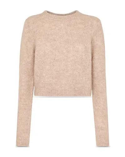 Whistles Dorrie Fluffy Knit Sweater In Neutral