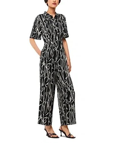 Whistles Edina Jumpsuit In Black/white