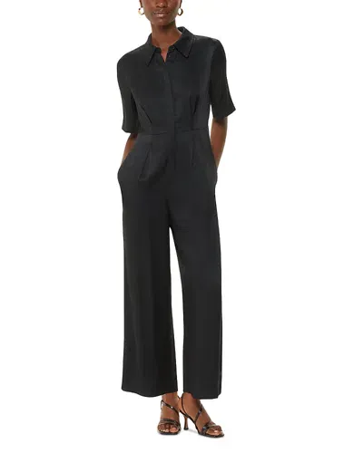 Whistles Edina Pleated Jumpsuit In Black