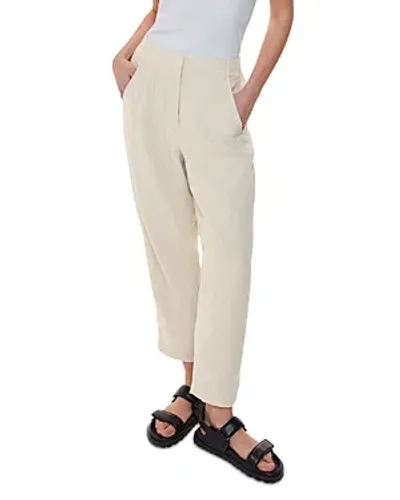 Whistles Linen Barrel Leg Pants In Oatmeal