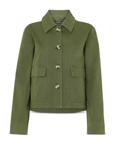 Whistles Marie Casual Jacket In Dark Green