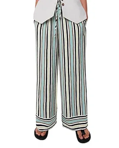 Whistles Nicola Striped Wide Leg Pants In Multicolor